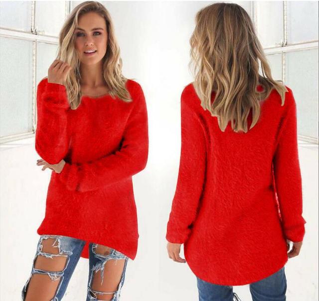 Georgia - Elegante jersey informal de cuello en O para un estilo chic sin esfuerzo