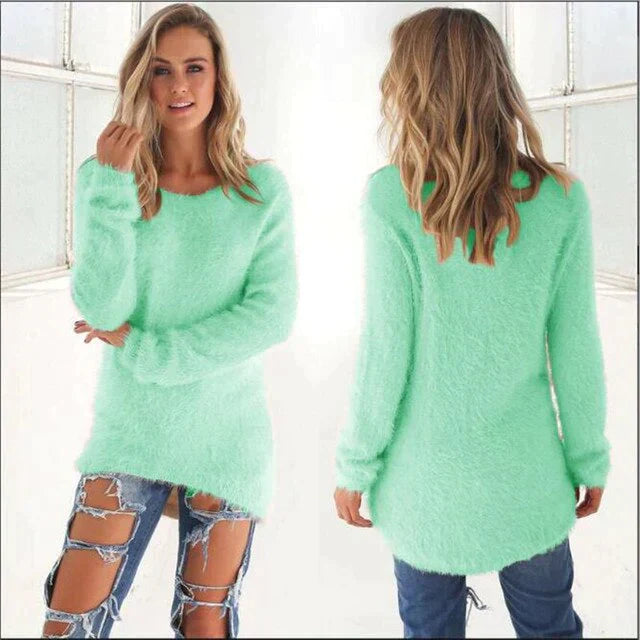 Georgia - Elegante jersey informal de cuello en O para un estilo chic sin esfuerzo