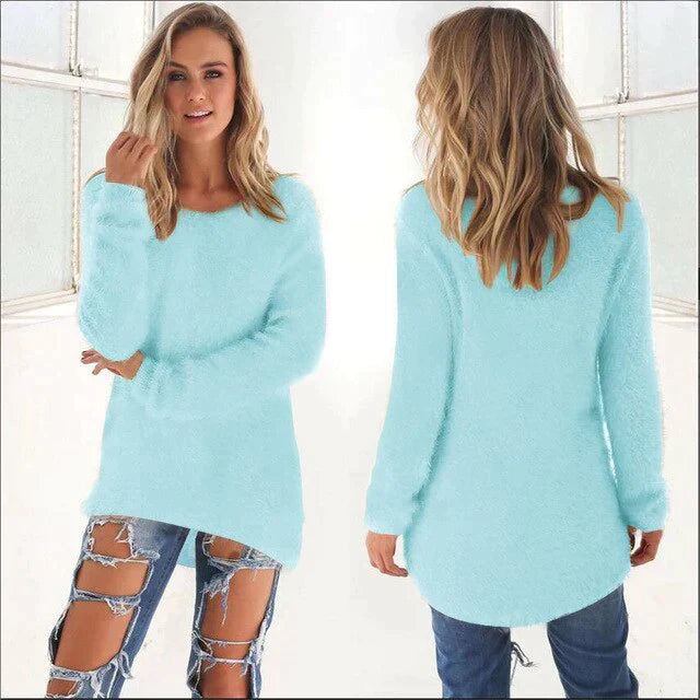 Georgia - Elegante jersey informal de cuello en O para un estilo chic sin esfuerzo