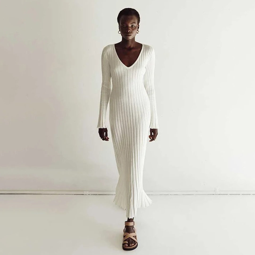 ABIGAIL - Elegante maxivestido de punto para un look deslumbrante