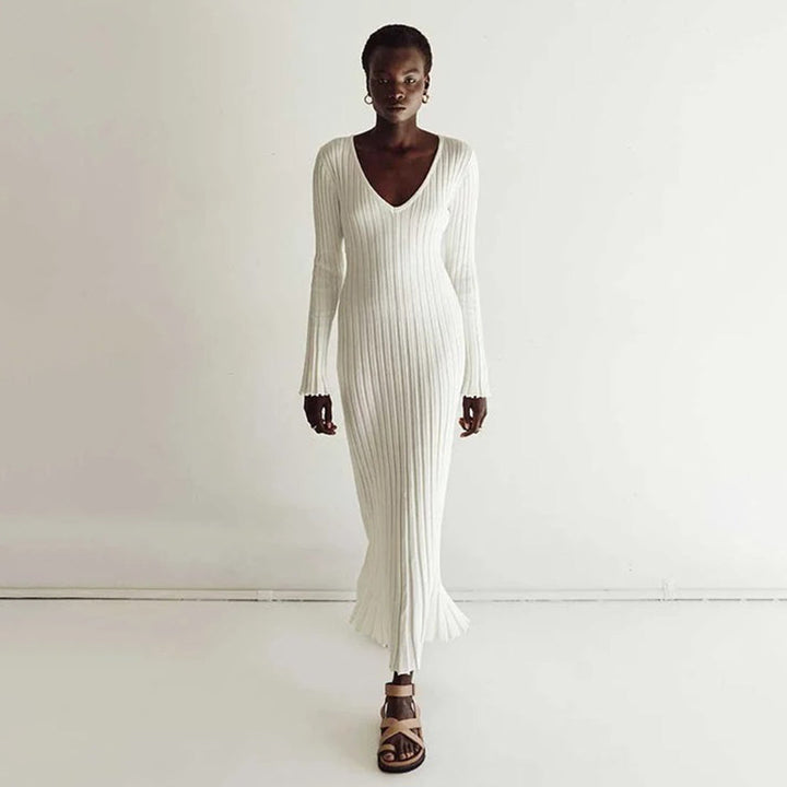 ABIGAIL - Elegante maxivestido de punto para un look deslumbrante