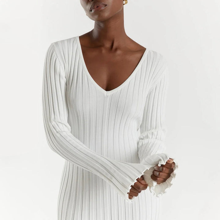 ABIGAIL - Elegante maxivestido de punto para un look deslumbrante