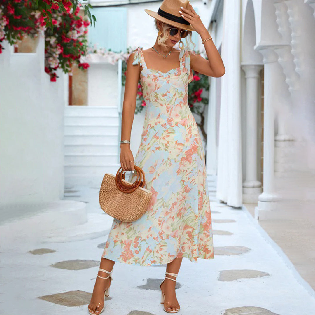 BRIA - Moderno vestido midi con estampado floral