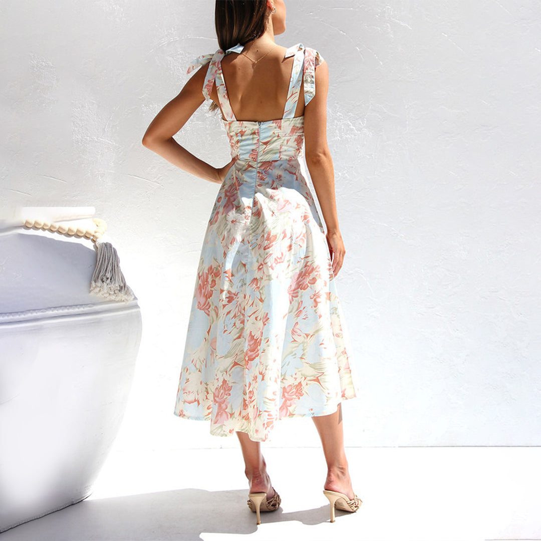BRIA - Moderno vestido midi con estampado floral