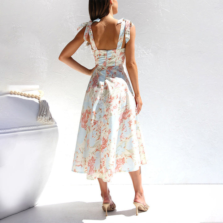 BRIA - Moderno vestido midi con estampado floral
