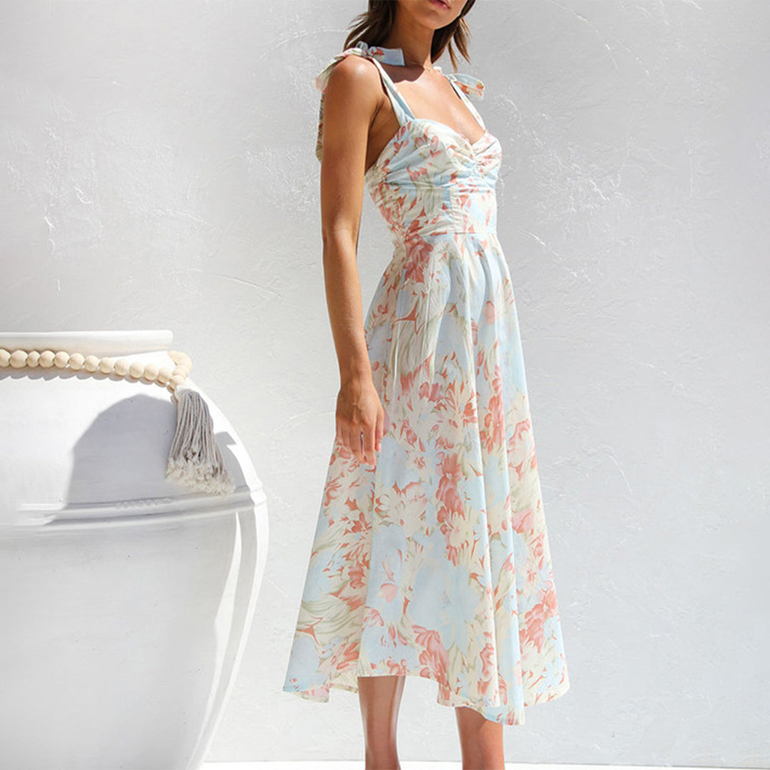 BRIA - Moderno vestido midi con estampado floral