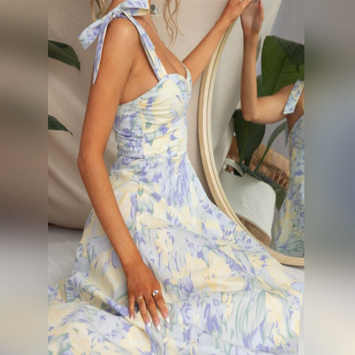 BRIA - Moderno vestido midi con estampado floral