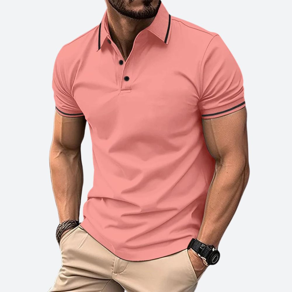 Elegante polo de manga corta para hombre - Zander