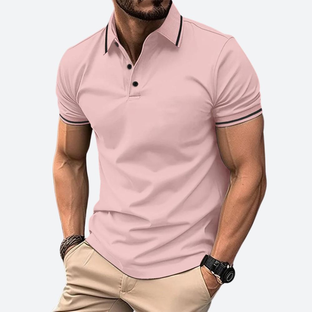 Elegante polo de manga corta para hombre - Zander