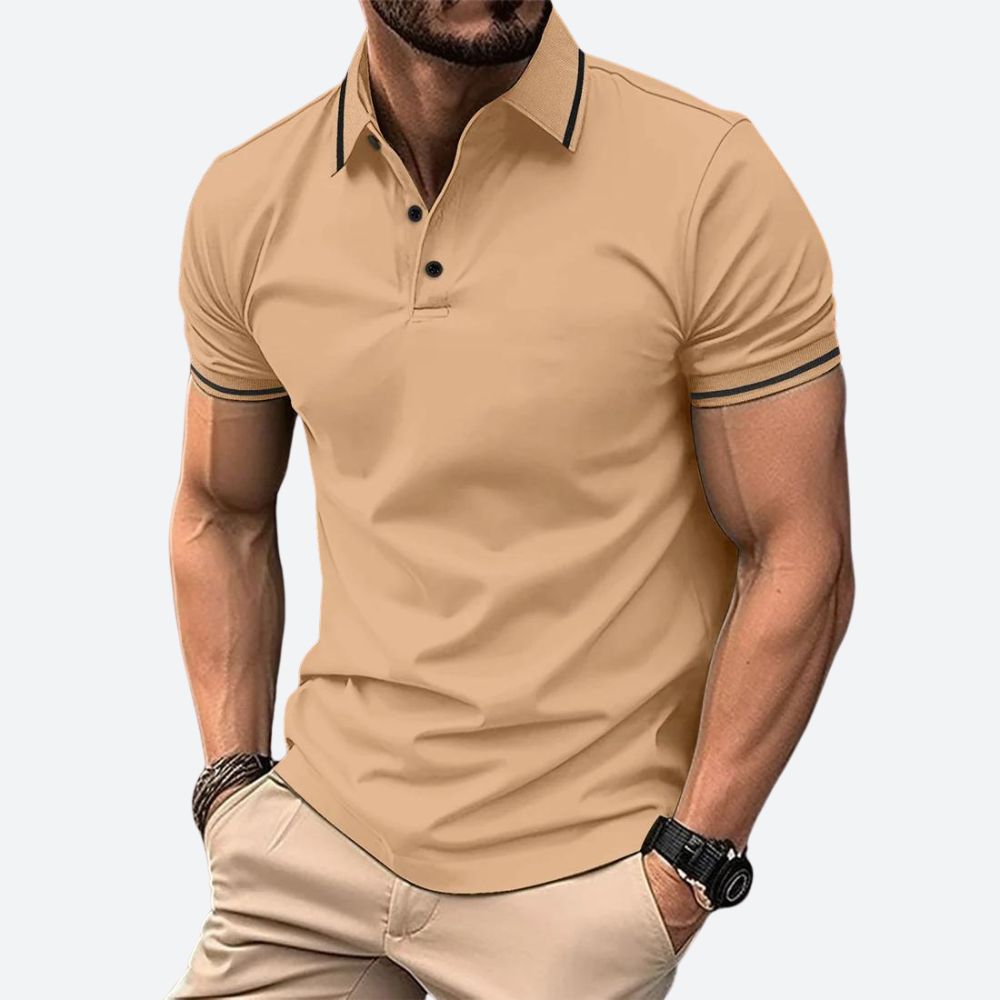 Elegante polo de manga corta para hombre - Zander