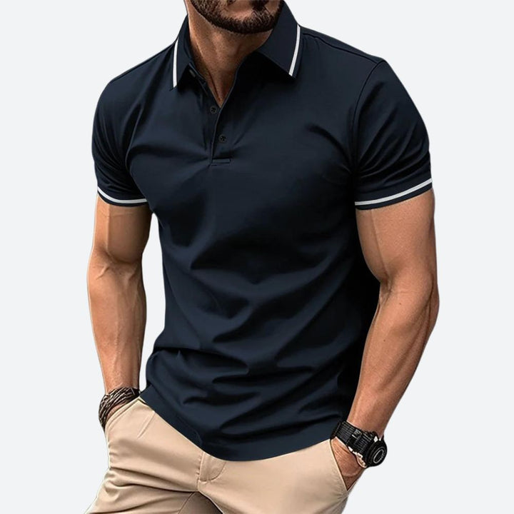 Elegante polo de manga corta para hombre - Zander