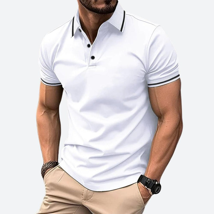 Elegante polo de manga corta para hombre - Zander