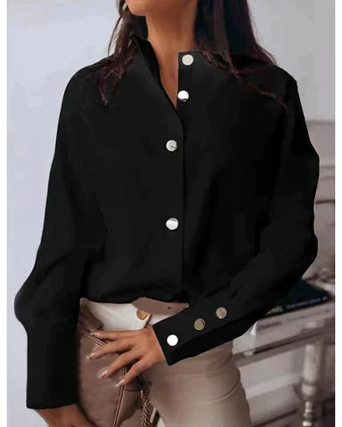 Dana - Elegante blusa abotonada de manga larga para mujer