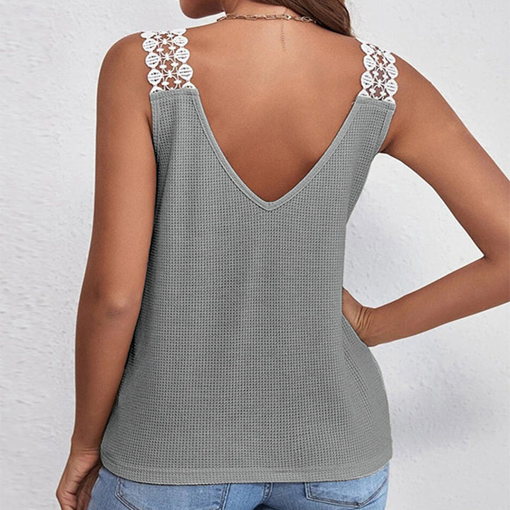 Samantha - Elegante y cómoda camiseta de cuello en V para mujer