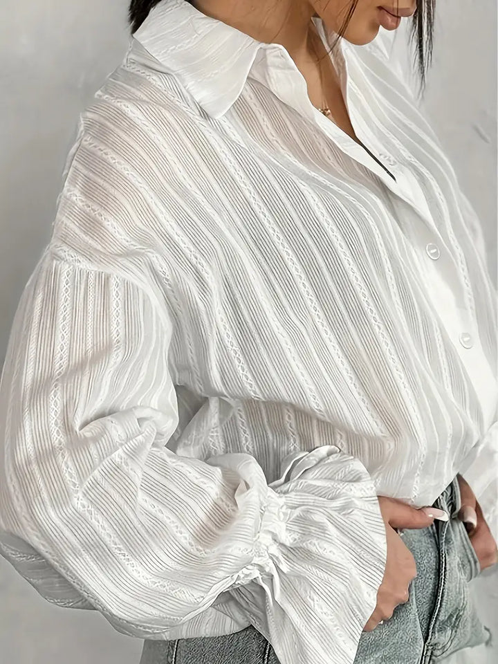 Delilah - Elegante blusa otoñal clásica de manga larga para mujer