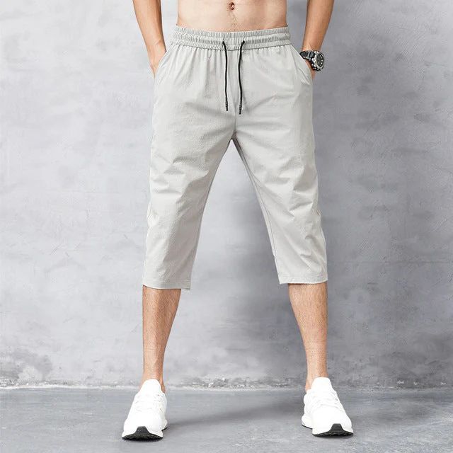 Elegantes pantalones cortos de verano transpirables de manga larga para hombre - Thibo
