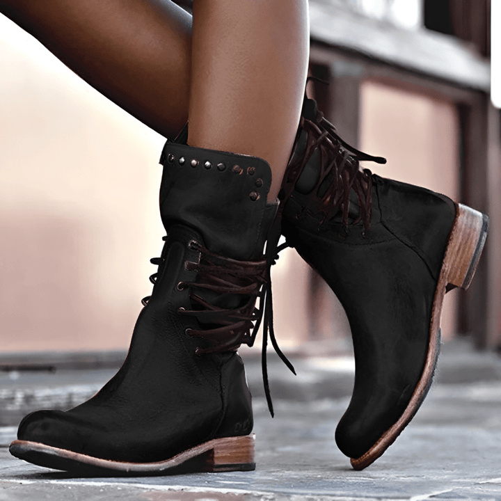 Aurora™ - Botas de Cuero con Cordones