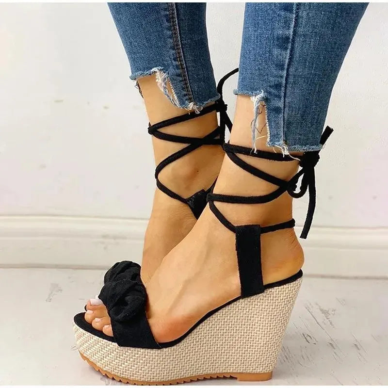 Emilia - Elegantes sandalias de verano con correa en el tobillo para mujer de diseño elegante