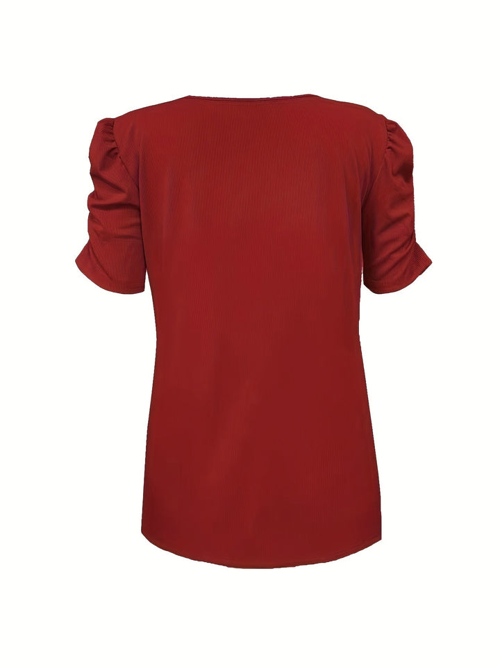 Rica - Elegante camisa con cuello de pico para mujer