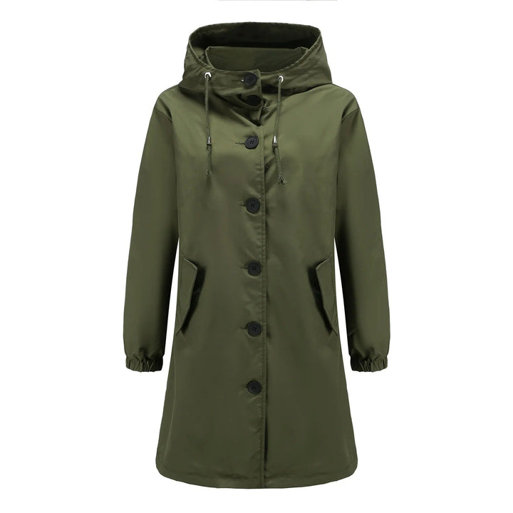 Lilac - Cortavientos impermeable para mujer con capucha elegante