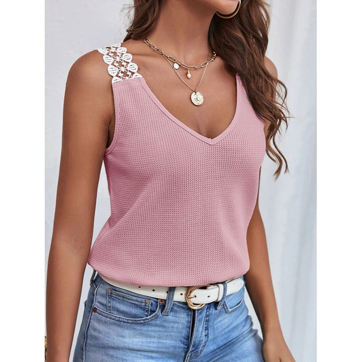 Samantha - Elegante y cómoda camiseta de cuello en V para mujer
