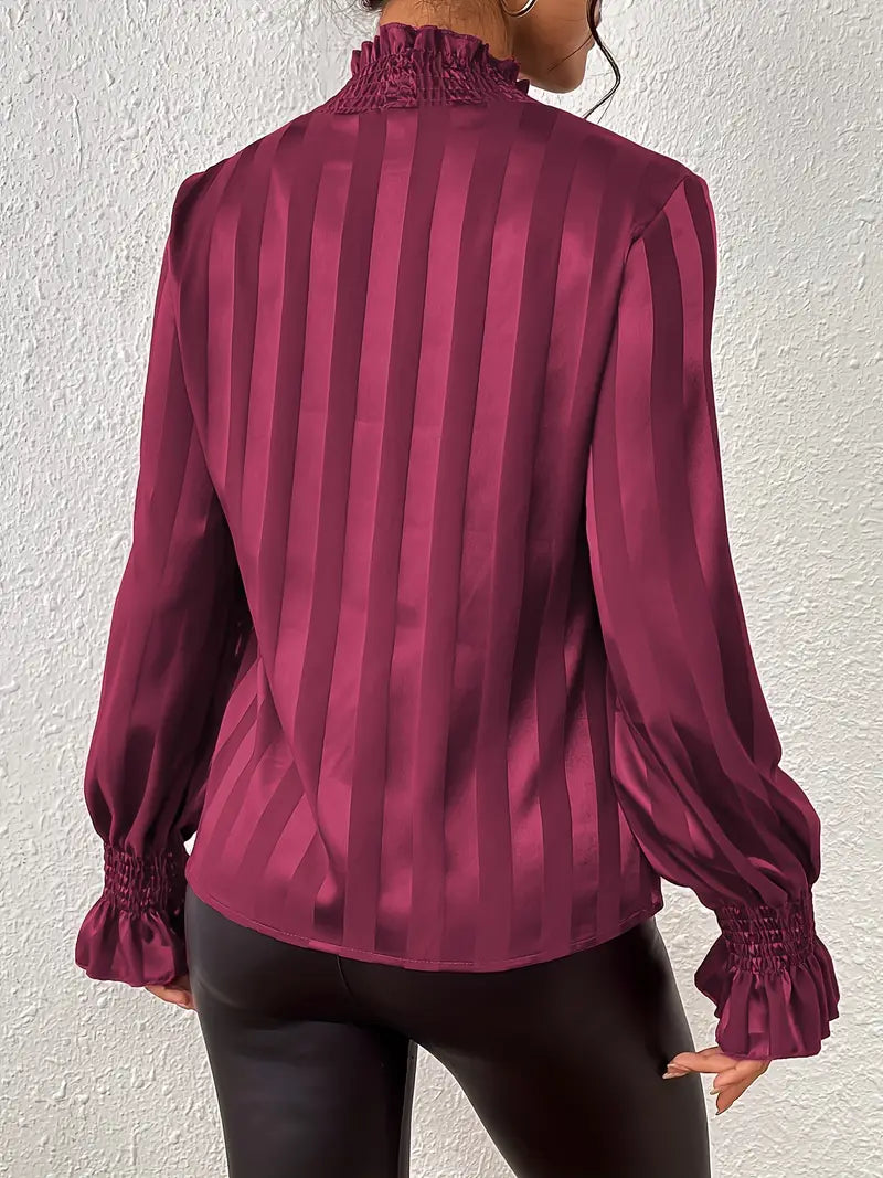 Camila - Elegante blusa otoñal con cuello redondo para mujer