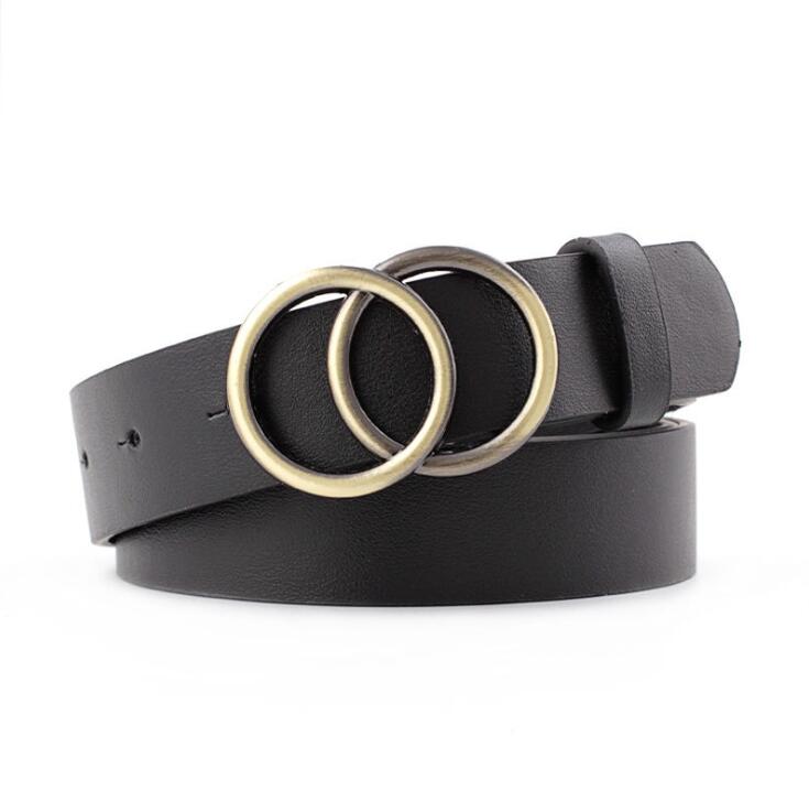 Aria - Elegante cinturón de piel para señora con elegante hebilla tórica