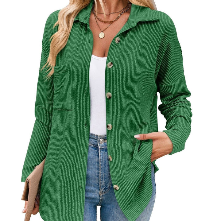 Aria - Elegante blusa otoñal de rayas y manga larga para mujer