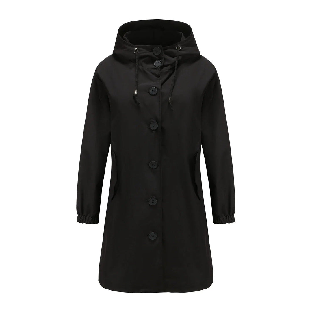 Lilac - Cortavientos impermeable para mujer con capucha elegante