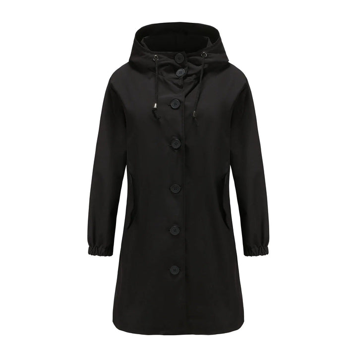 Lilac - Cortavientos impermeable para mujer con capucha elegante