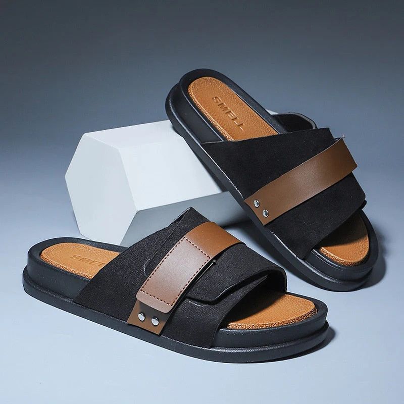 Elegantes sandalias de piel para hombre - ¡Perfectas para el verano!