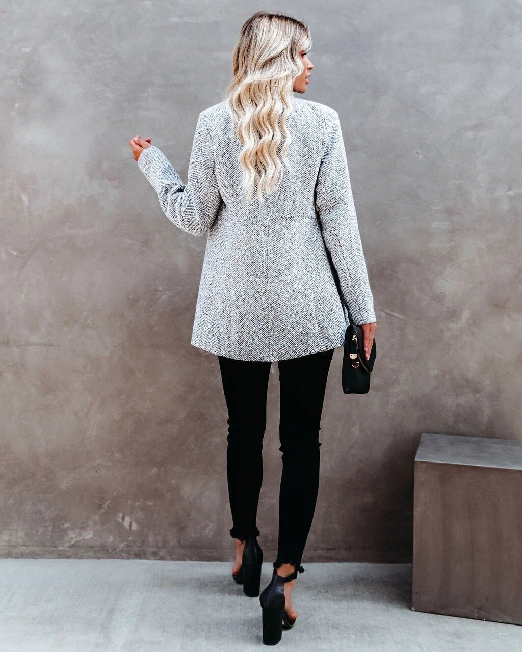 Livia - Elegante blazer de tweed para el vestuario femenino de primavera y otoño