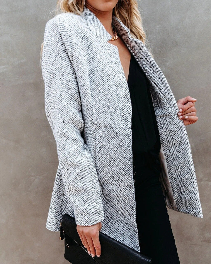 Livia - Elegante blazer de tweed para el vestuario femenino de primavera y otoño