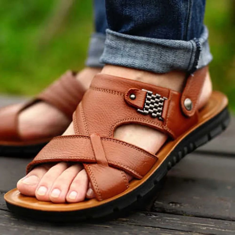 Elegantes y cómodas sandalias de piel con una sujeción perfecta para los días de verano - Tibor