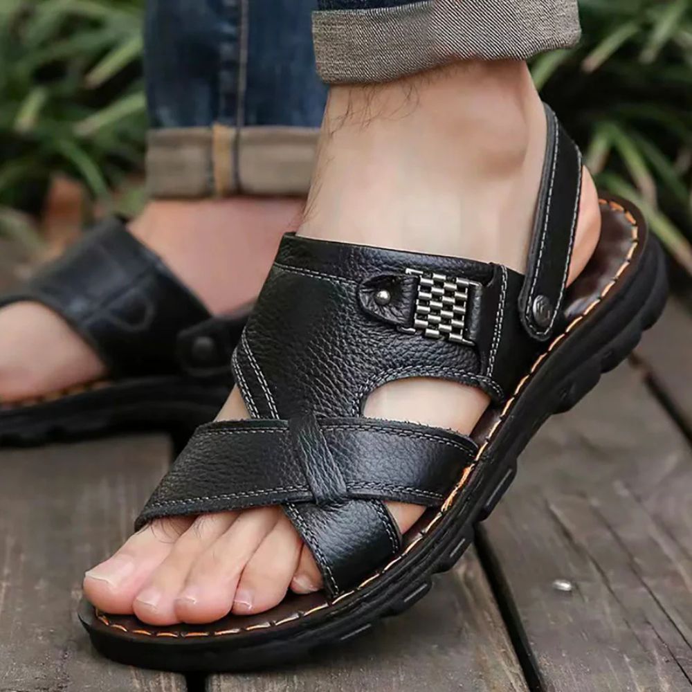 Elegantes y cómodas sandalias de piel con una sujeción perfecta para los días de verano - Tibor