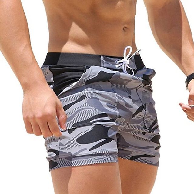 Elegantes y cómodos pantalones de verano para hombre con moderno estampado de camuflaje - Mace