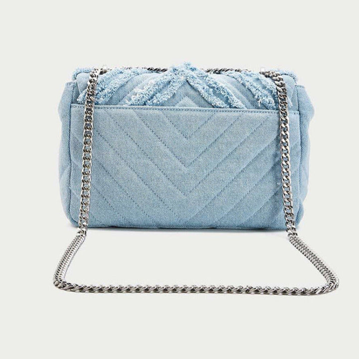 Bolso bandolera vaquero azul claro chic para mujer by Macy