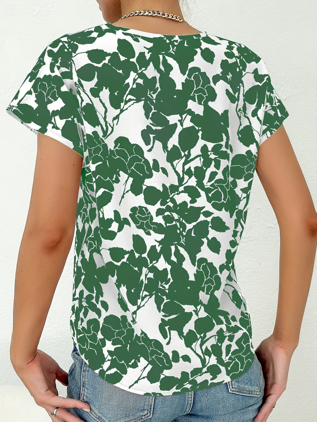 Ariel - Femenino top de verano con encantador estampado floral
