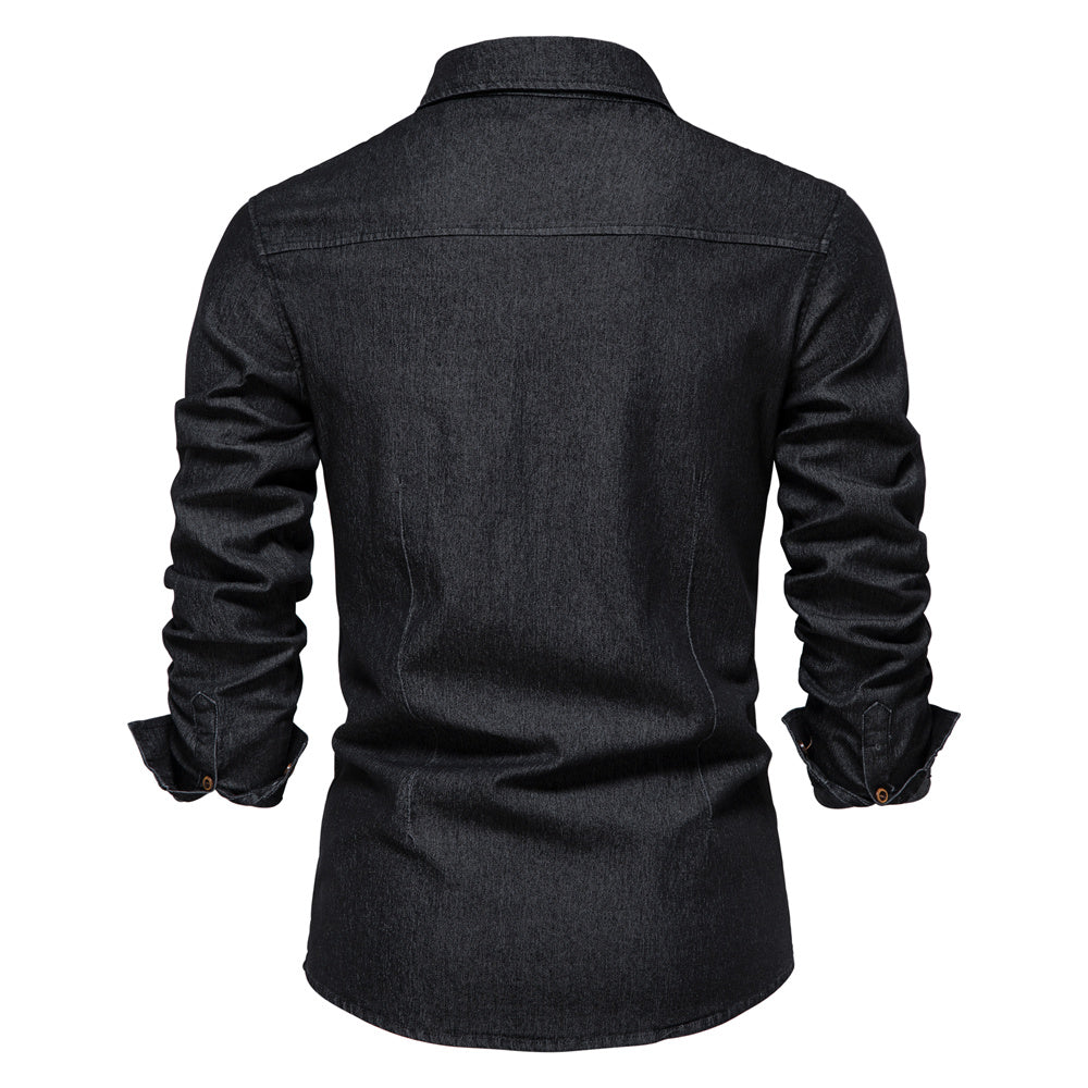 Indigo Button-Up for Men - Carter