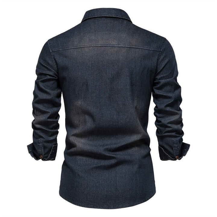 Indigo Button-Up for Men - Carter