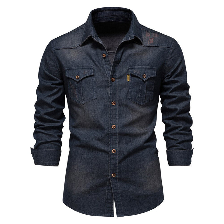 Indigo Button-Up for Men - Carter