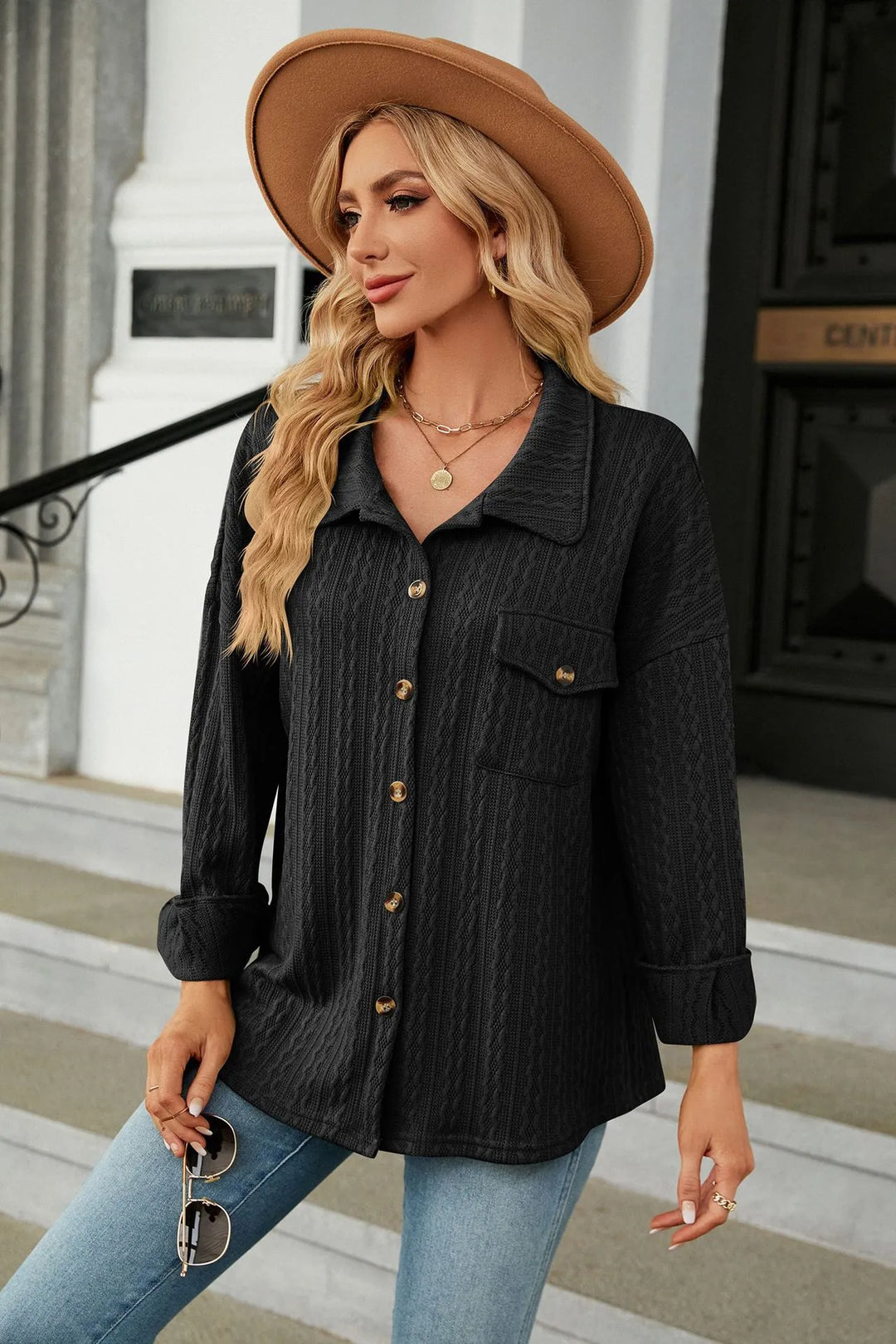Marian - Elegante y cómoda blusa de verano con estampado de moda para mujer