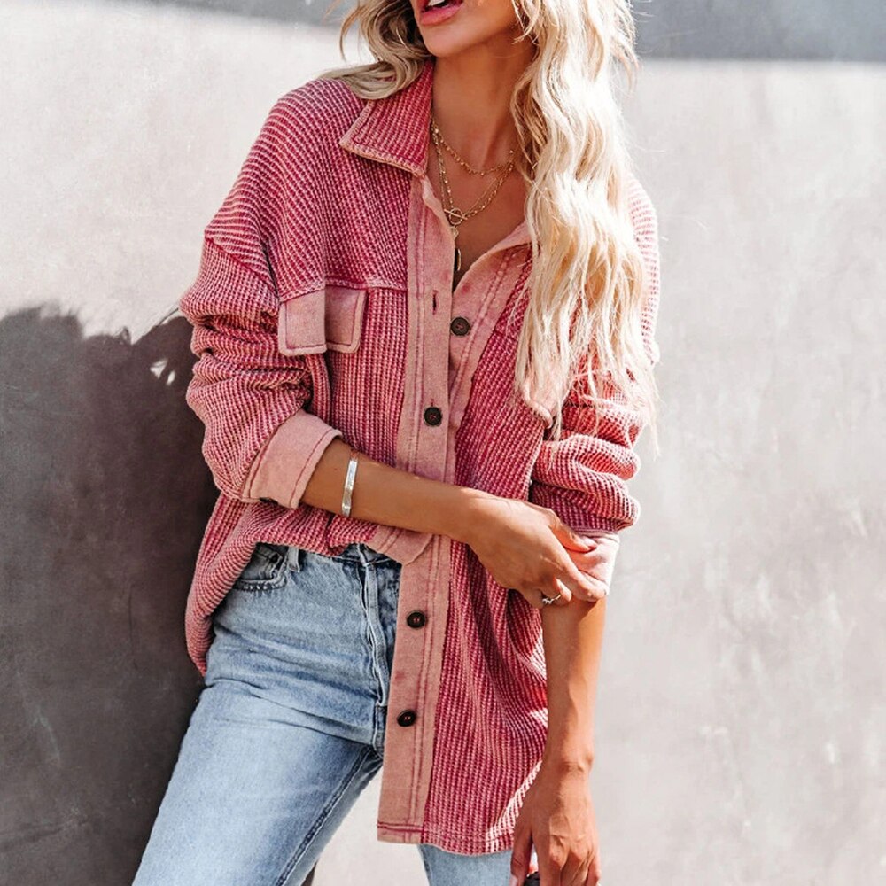 Miranda - Blusa roja elegante y cómoda para señora