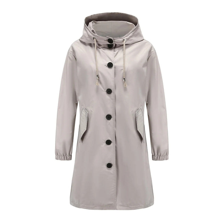 Lilac - Cortavientos impermeable para mujer con capucha elegante