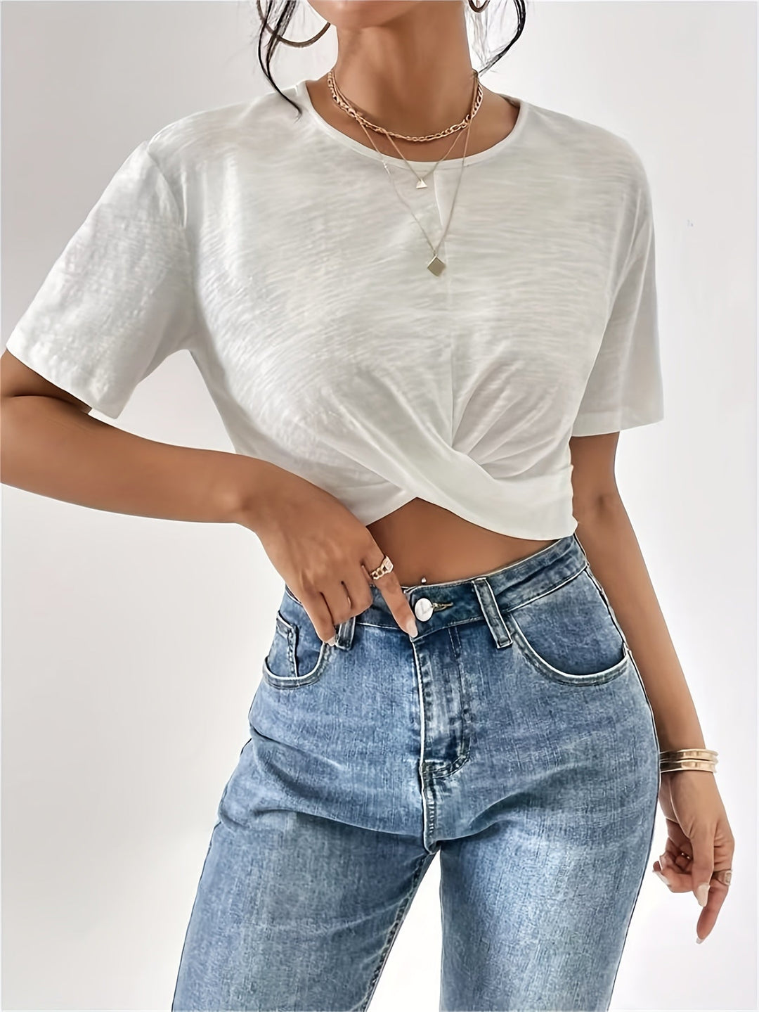 Camiseta de Textura Femenina en Bonito Color Cereza