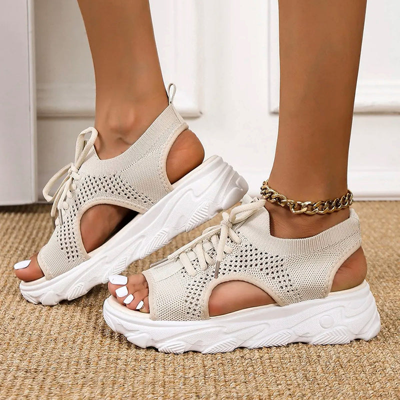 Clarice - Elegantes sandalias de plataforma aireadas para mujer