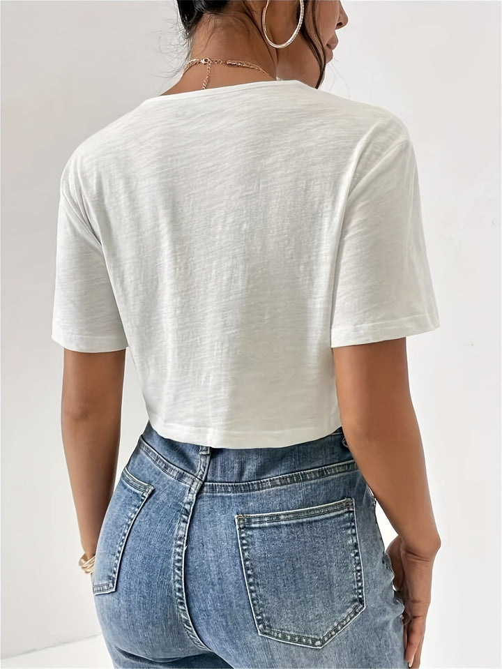 Camiseta de Textura Femenina en Bonito Color Cereza