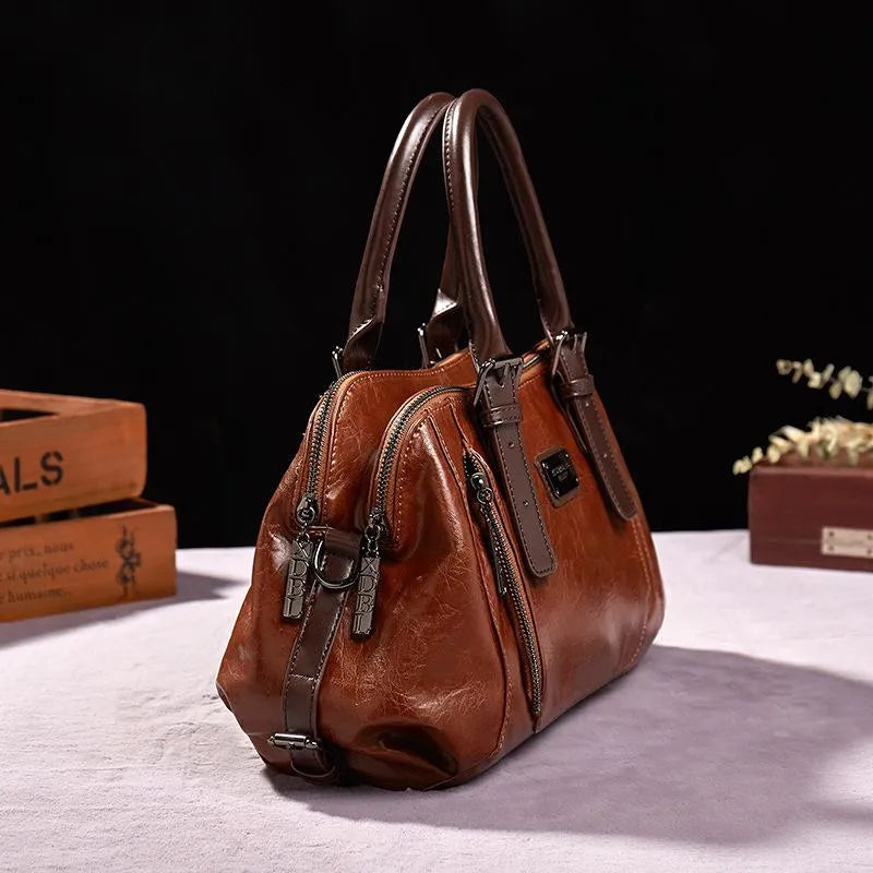 Isabel™ - Bolso de Mano en Cuero Premium