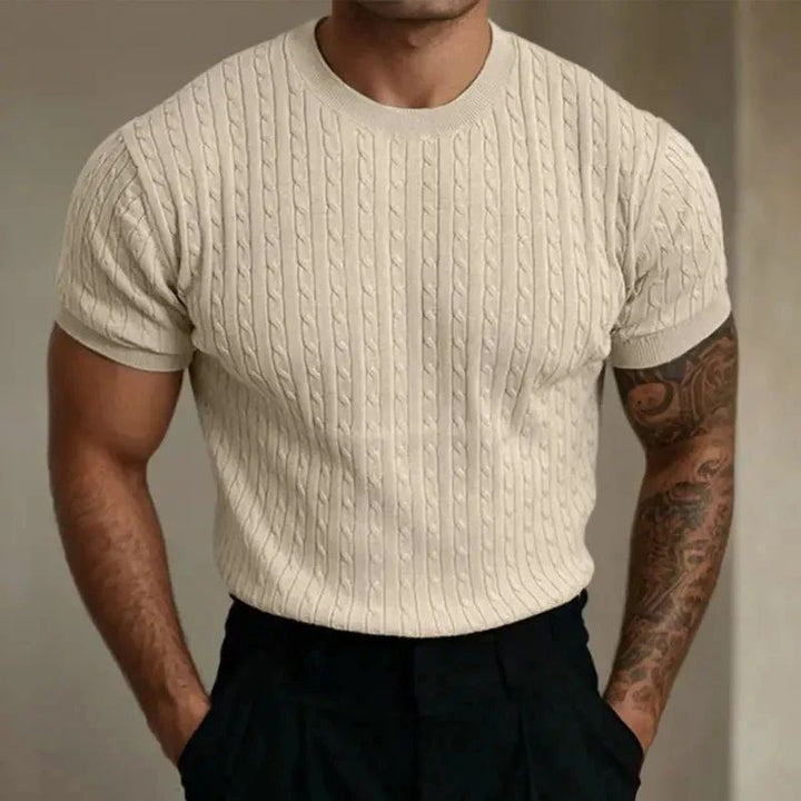 Elegante camisa de verano de punto para hombre - Louke