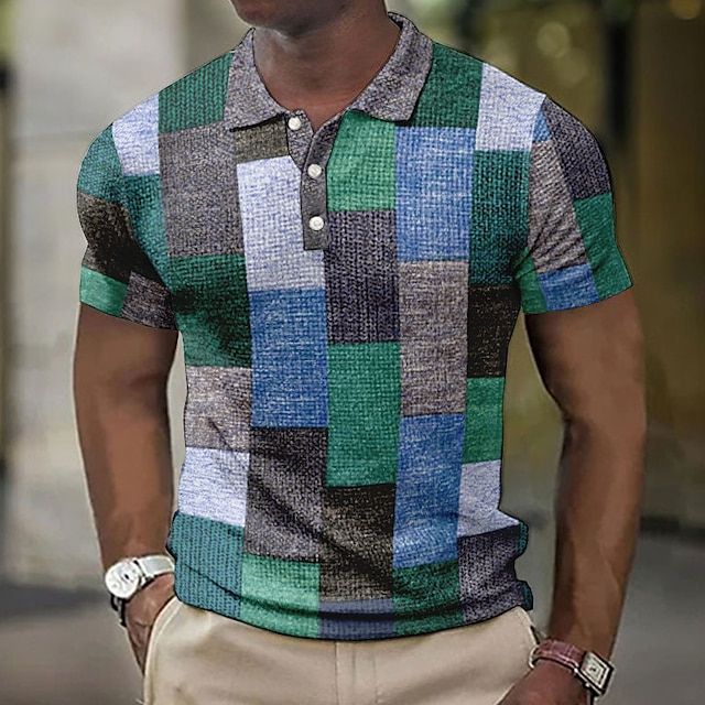 Elegante polo a cuadros para hombre - Eduard para el verano